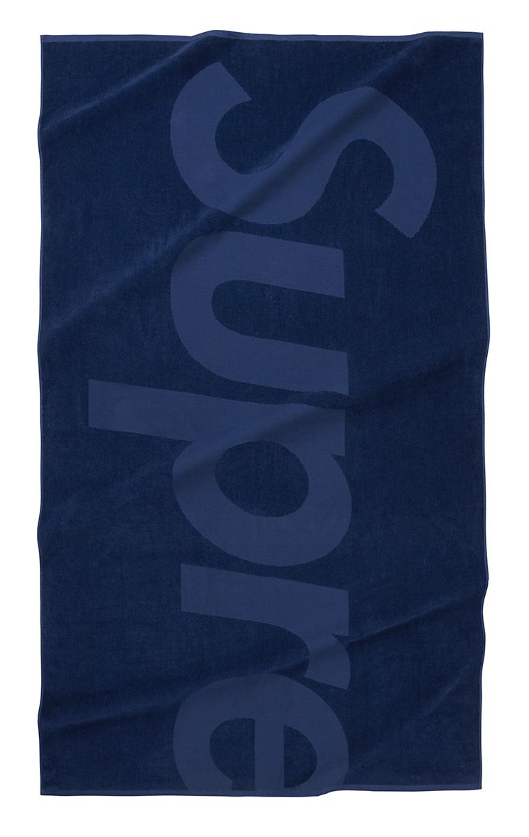 Supreme Tonal Logo Towel Navy