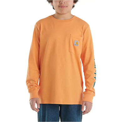 Carhartt Kids Long Sleeve Pocket Tee Orange