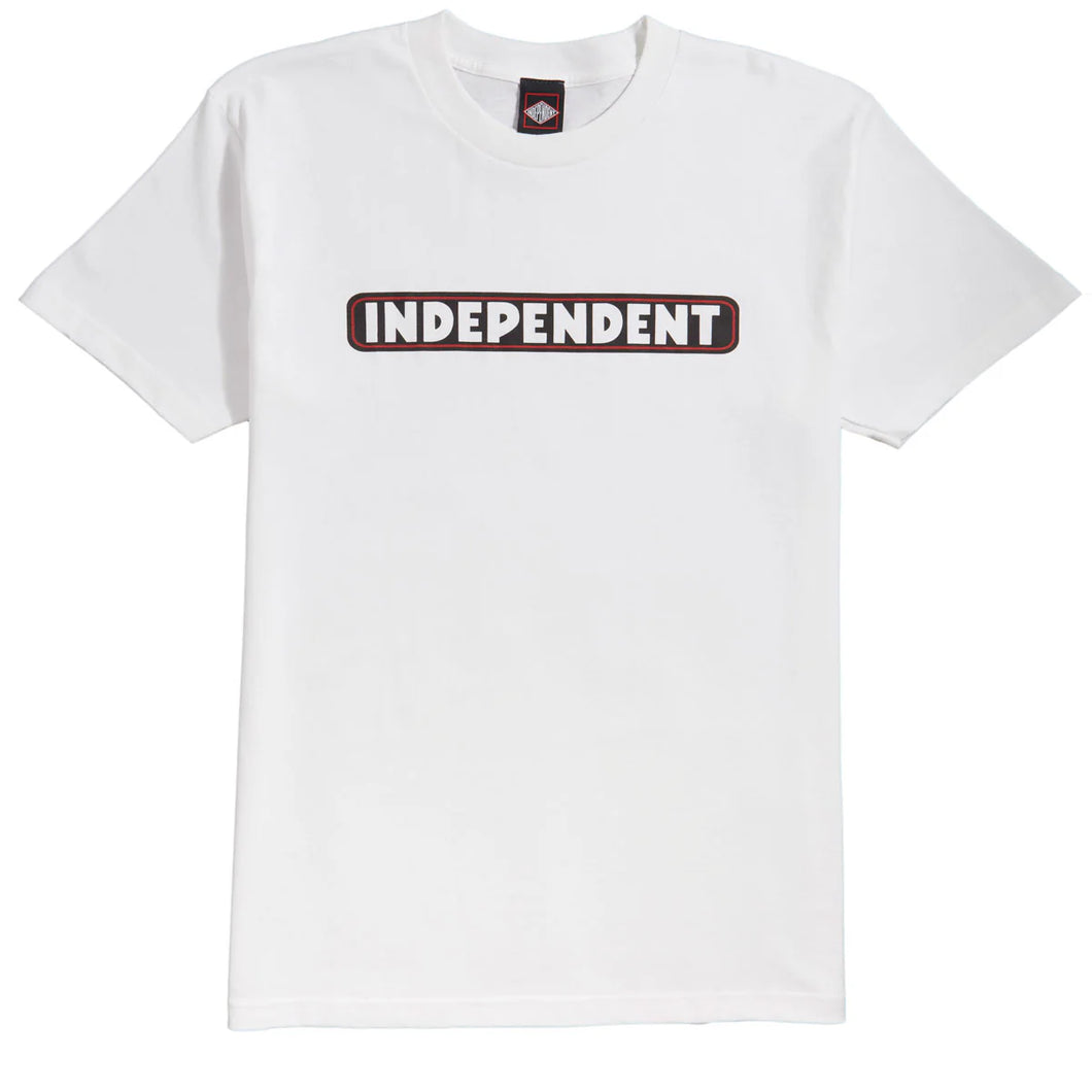 Independent Bar Logo Baby Tee White
