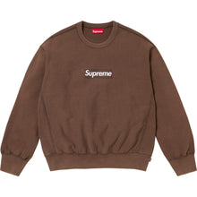 Supreme SS25 Washed Box Logo Crewneck Brown