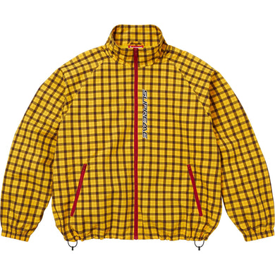 Supreme Plaid Track Jacket Yellow