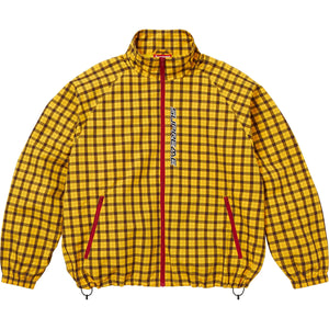 Supreme Plaid Track Jacket Yellow