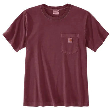 Carhartt Relaxed Fit Lightweight SS Garment Dyed Pocket Tee Dark Spice Red