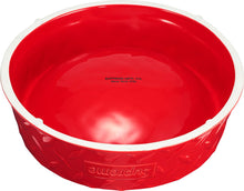 Supreme Diamond Plate Dog Bowl Red