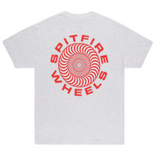 Spitfire Classic 87  Swirl Tee Ash Grey Red