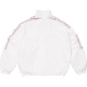 Supreme Spellout Embroidered Track Jacket White