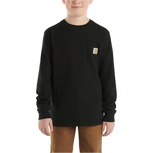 Carhartt Kids Long Sleeve Pocket Tee Black