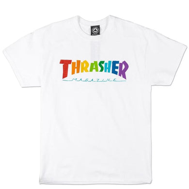 Thrasher Rainbow Mag Logo Tee White
