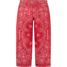 Supreme Bandana Jacquard Baggy Jean Red