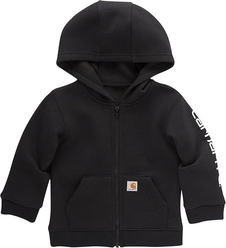 Carhartt Long Sleeve Full Zip Logo Sweatshirt Black