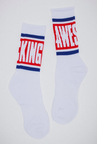 Fucking Awesome Big Stripe Sock White