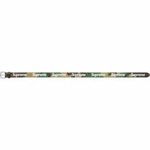 Supreme Repeat Leather Belt Woodland Camo