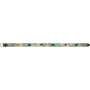Supreme Repeat Leather Belt Woodland Camo