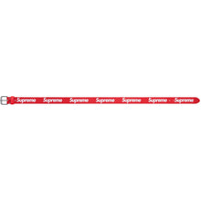 Supreme Repeat Leather Belt Red