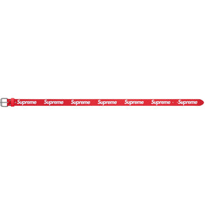Supreme Repeat Leather Belt Red