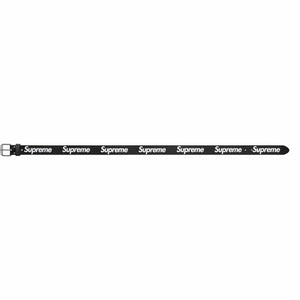Supreme Repeat Leather Belt Black