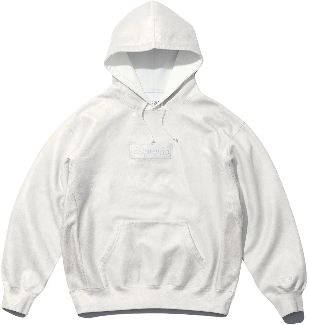 Supreme MM6 Maison Margiela Box Logo Hooded Sweatshirt White