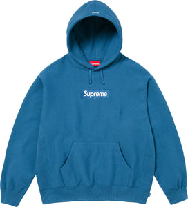 Supreme Box Logo Hooded Sweatshirt Blue FW23