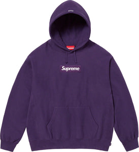 Supreme Box Logo Hooded Sweatshirt Purple FW23