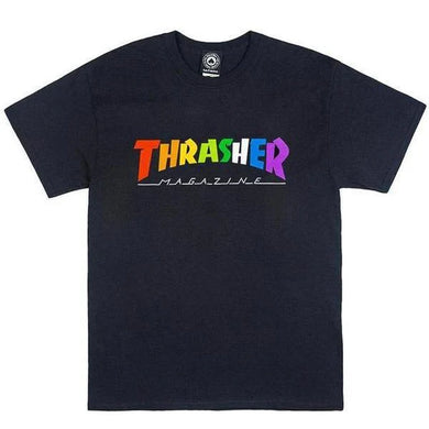 Thrasher Rainbow Mag Logo Tee Black