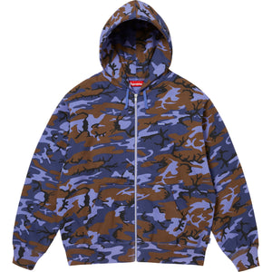 Supreme SS25 Small Box Zip Up Hooded Sweatshirt Blue Camo