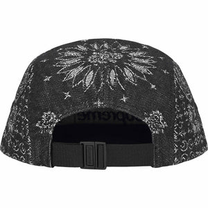 Supreme Bandana Jacquard Denim Camp Cap Black