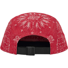 Supreme Bandana Jacquard Denim Camp Cap Red