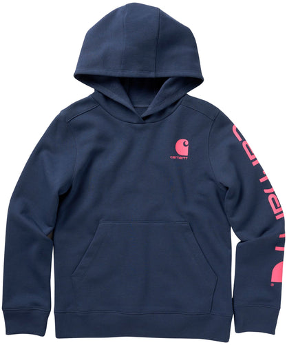 Carhartt Kids' Long Sleeve Graphic Hoodie Sweatshirt Denim Heather