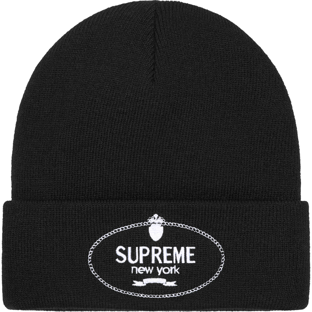 Supreme Crest Beanie Black
