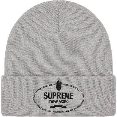 Supreme Crest Beanie Grey