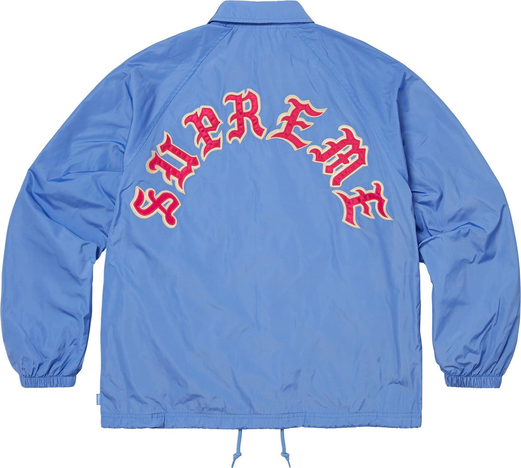 Supreme Old English Arc Coaches Jacket Light Blue