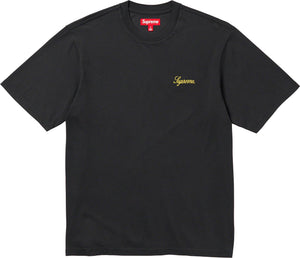 Supreme washed script ss top Black