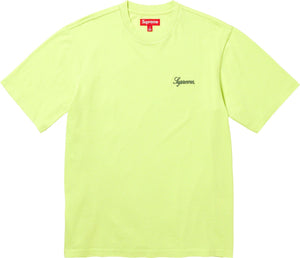 Supreme washed script ss top Lime