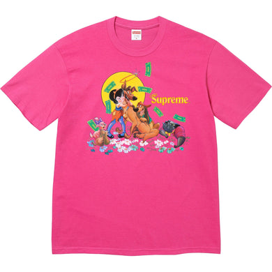 Supreme All Dogs Go To Heaven Tee Fuchsia