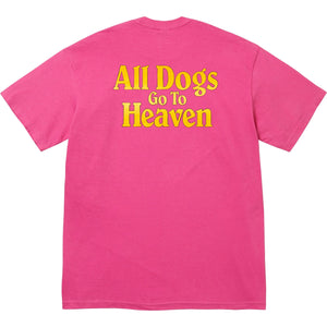 Supreme All Dogs Go To Heaven Tee Fuchsia
