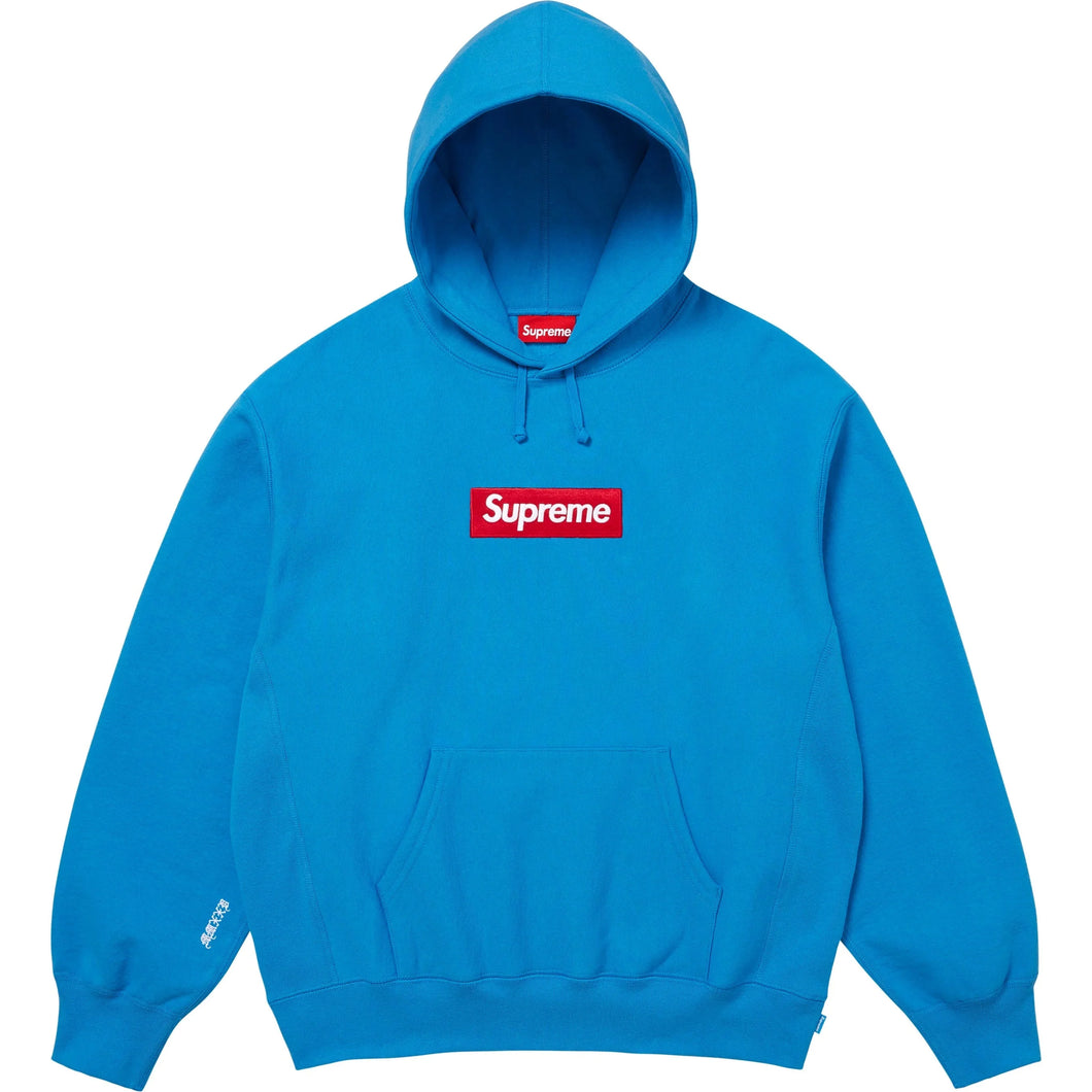 Supreme FW25 Box Logo Hooded Sweatshirt Cyan
