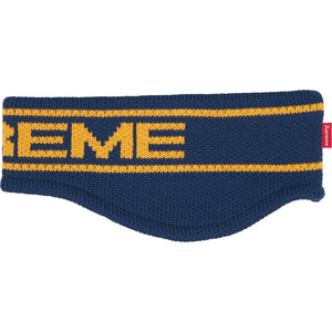 Supreme Contrast Logo Headband Navy