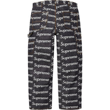 Supreme Jacquard Logos Double Knee Denim Painter Jean Rigid Indigo