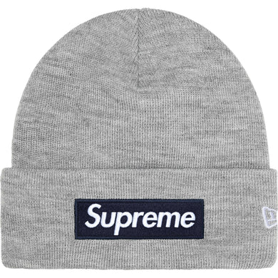 Supreme FW25 New Era® Box Logo Beanie Heather Grey