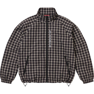 Supreme Plaid Track Jacket Black