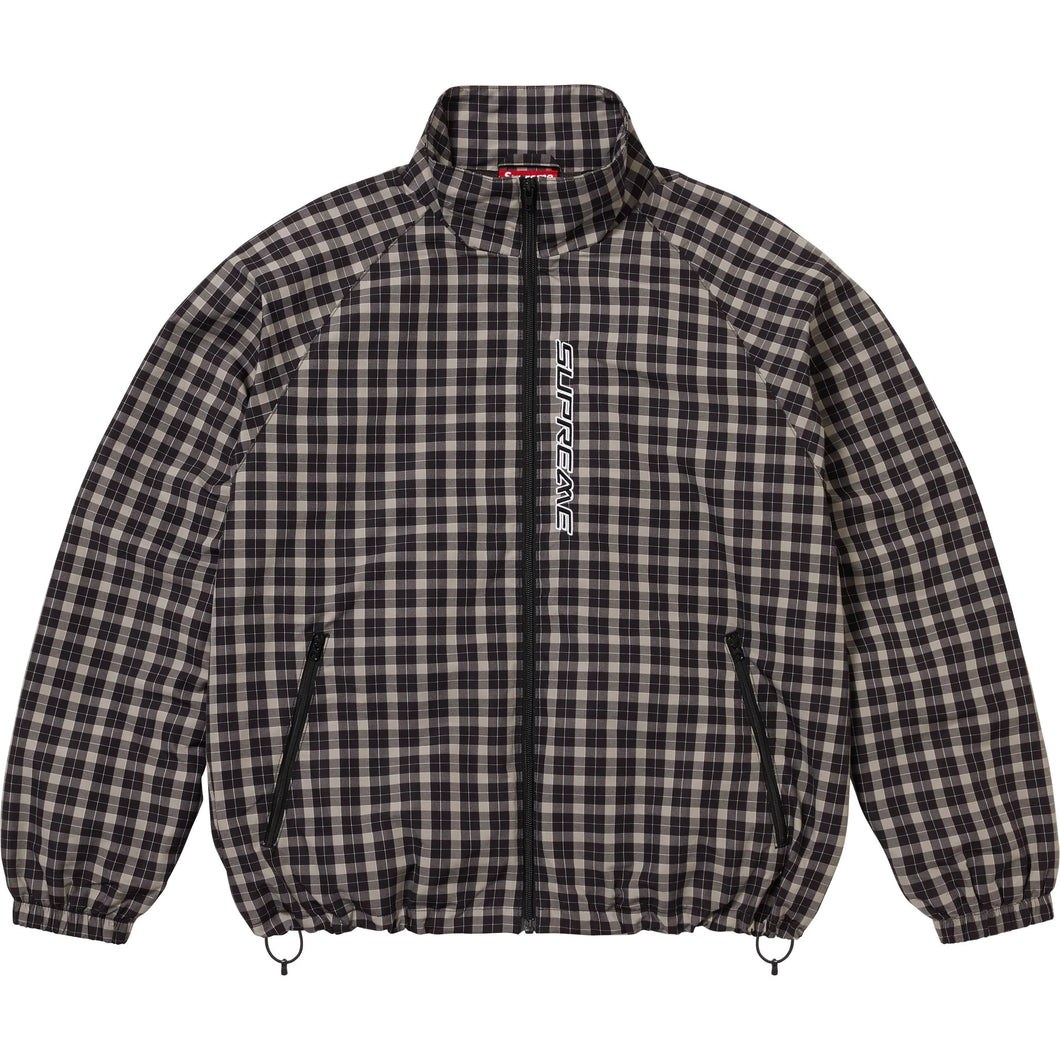 Supreme Plaid Track Jacket Black