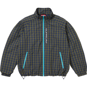 Supreme Plaid Track Jacket Navy