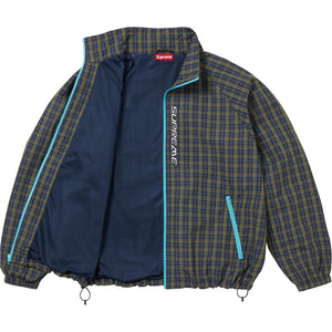 Supreme Plaid Track Jacket Navy