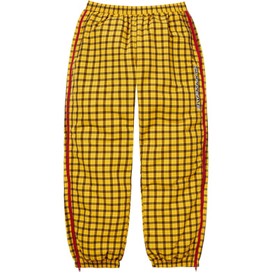 Supreme Plaid Warm Up Pant Yellow