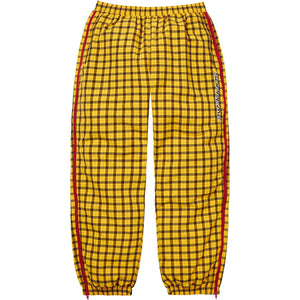 Supreme Plaid Warm Up Pant Yellow