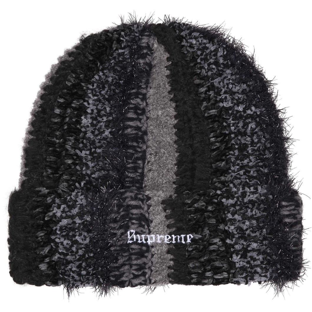 Supreme Tinsel Stripe Beanie Black