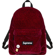 Supreme Velvet Backpack Red Leopard
