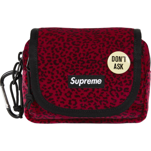 Supreme Velvet Mini Pouch Red Leopard