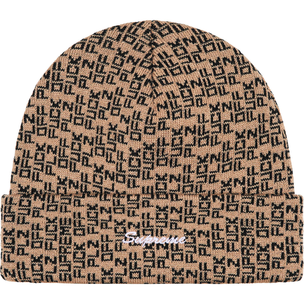 Supreme Fuck Off Beanie Tan