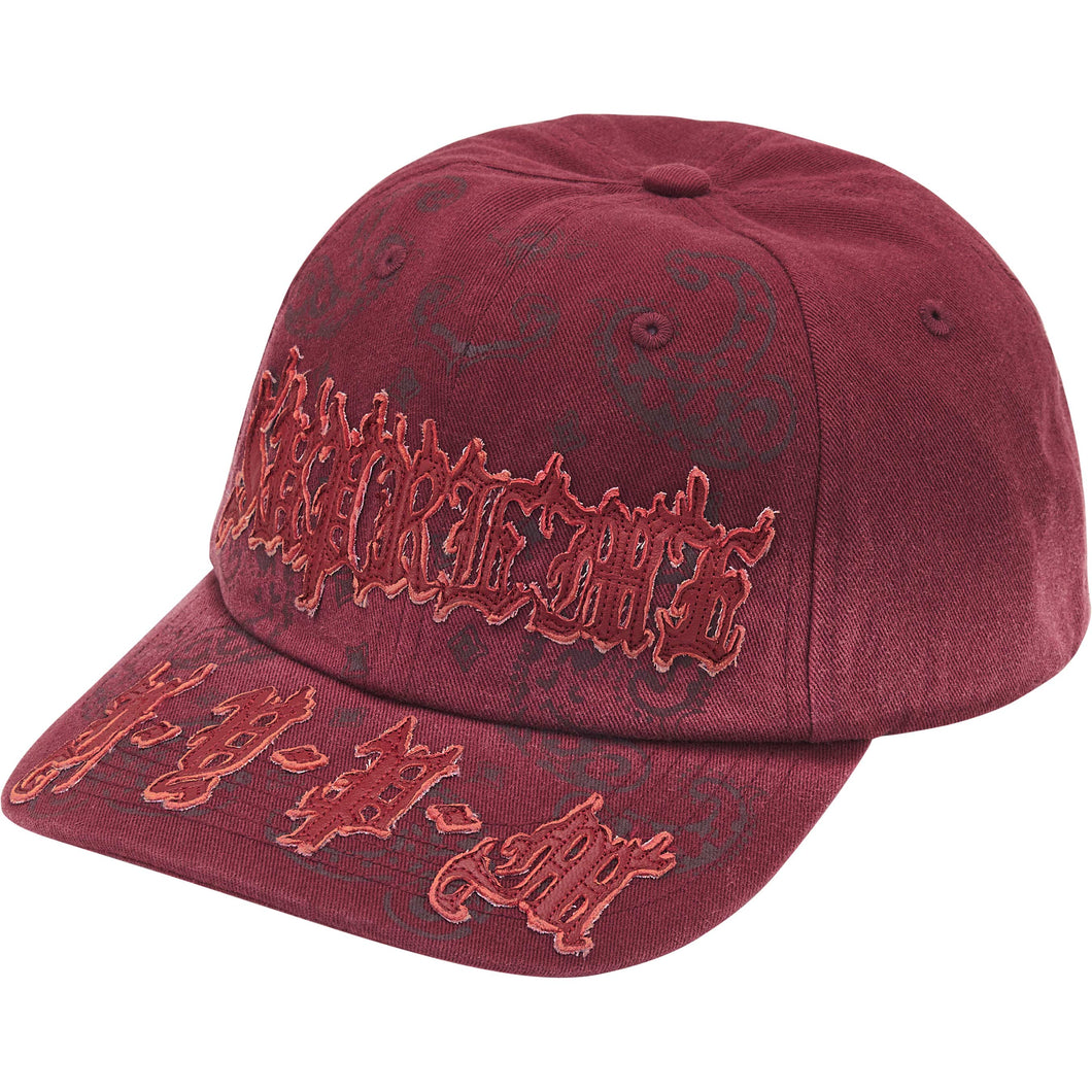 Supreme Leather Applique 6 Panel Maroon